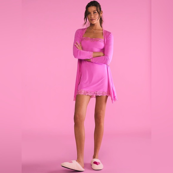 Victoria's Secret Other - NWT VICTORIA'S SECRET
Modal Soft Lace-Trim Wrap Robe
